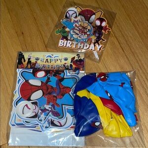 Superhero Party Decoration 34 pc Set - Red, Blue, Yellow